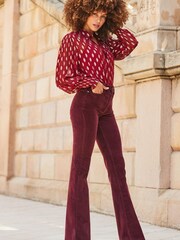 Sosandar Velvet Kick Flare Jeans - Image 2 of 5