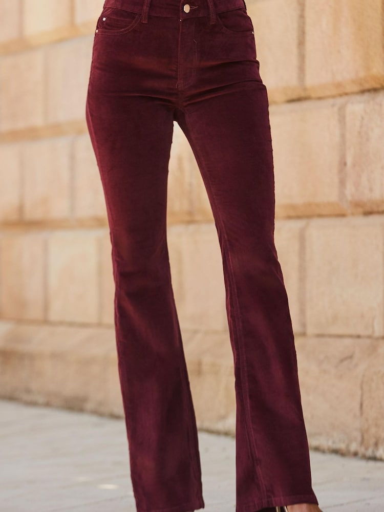 Sosandar Velvet Kick Flare Jeans - Image 3 of 5