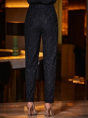 Sosandar Black Luxe Lace Trousers - Image 2 of 5