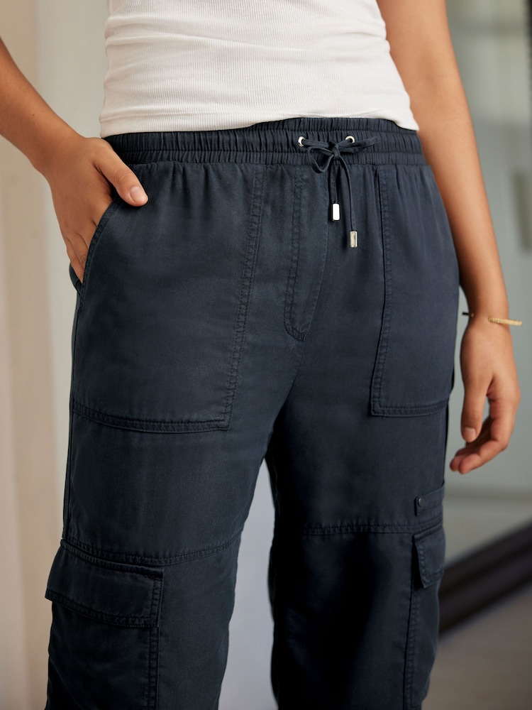 Navy Blue Cargo Combat Trousers - Image 4 of 7