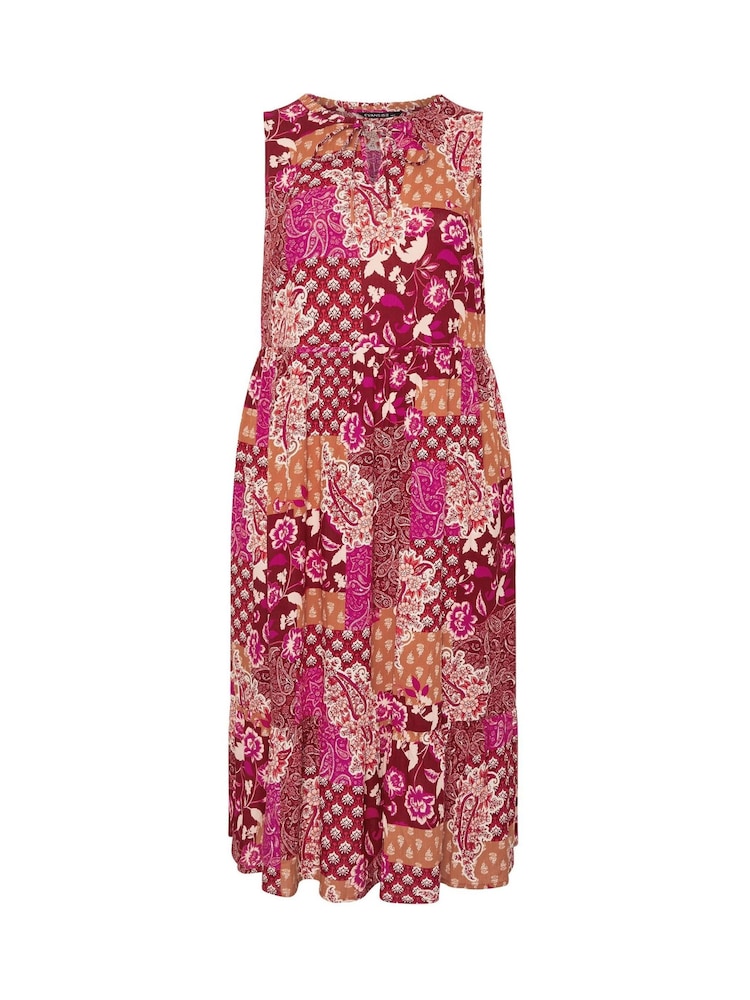 Evans Orange Scarf Print Boho Dress - Image 5 of 5 Evans Orange Scarf Print Boho Dress - Image 5 of 5