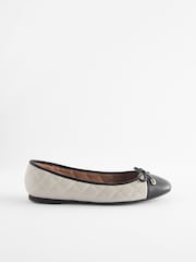 Monochrome Forever Comfort® Round Toe Leather Ballerina Shoes - Image 2 of 5
