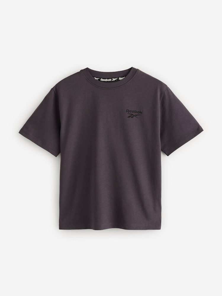 Reebok Boys Oversized Multi Logo 100% Cotton T-Shirt 3 Pack - Image 2 of 4