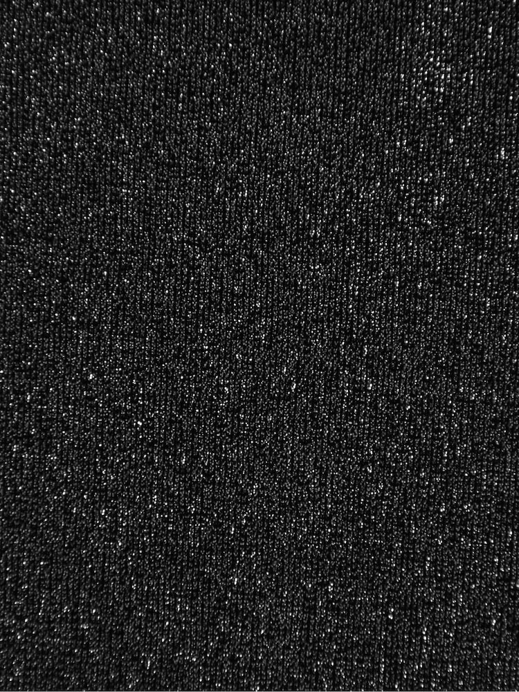 Ro&Zo Metallic Silver Jersey V-Neck Twist Front Top - Image 6 of 6