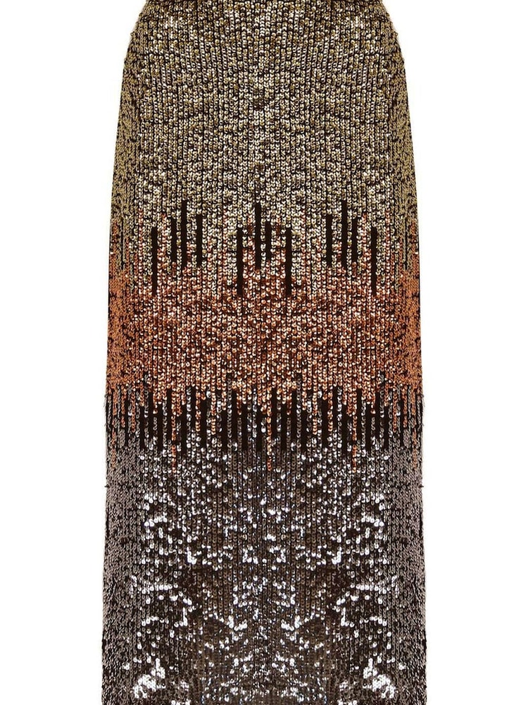 Ro&Zo Sequin Ombre Black Skirt - Image 7 of 7
