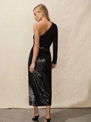 Ro&Zo Sequin Split Front Black Skirt - Image 3 of 5