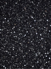 Ro&Zo Sparkle Sequin V-Neck Knitted Black Dress - Image 7 of 7