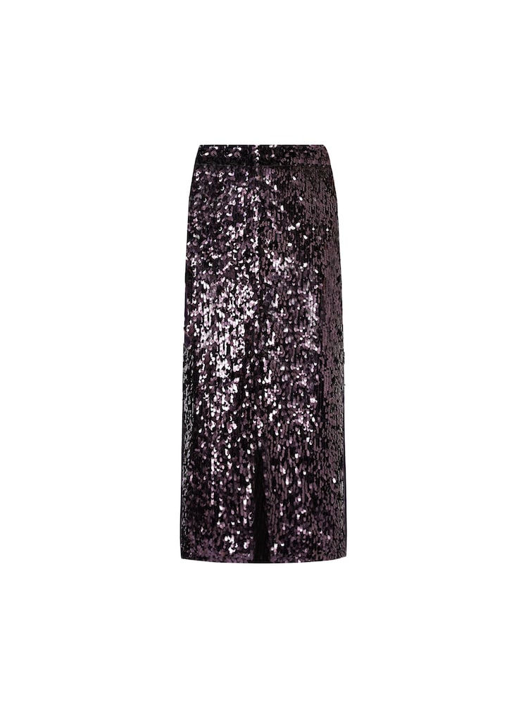 Ro&Zo Purple Sequin Split Front Skirt - Image 8 of 8