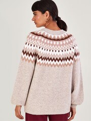 Monsoon Natural Fen Fairisle Pattern Jumper - Image 2 of 4