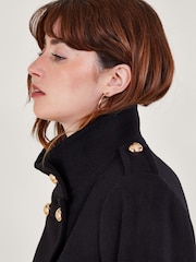 Monsoon Black Double Breasted Phoebe Peacoat - Image 3 of 4