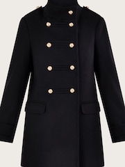 Monsoon Black Double Breasted Phoebe Peacoat - Image 4 of 4