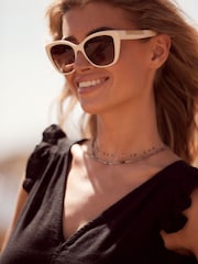 Black Ruffle Sleeve V-Neck Linen Blend Summer Dress - Image 2 of 6