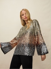 Ro&Zo Sequin Ombre Top - Image 6 of 7