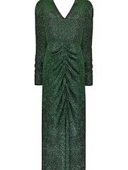 Ro&Zo Green Super Sparkle Ruch Front Dress - Image 5 of 6
