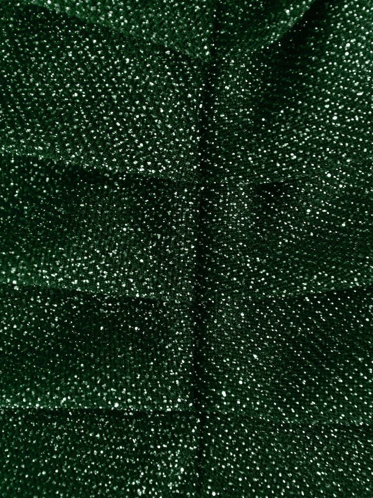 Ro&Zo Green Super Sparkle Ruch Front Dress - Image 6 of 6