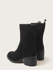Monsoon Black Suede Heeled Ankle Boots - Image 3 of 4