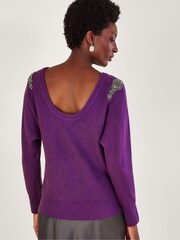 Monsoon Emma Embellished Shoulder Jumper - Image 2 of 4
