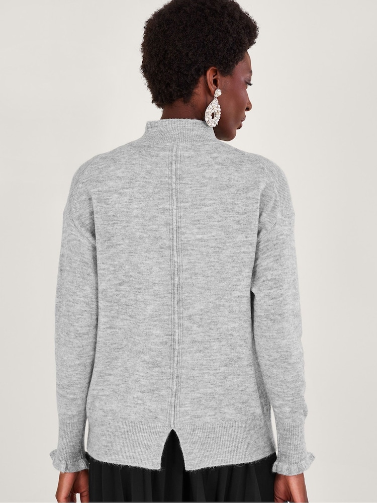 Monsoon Grey Char Corsage Jumper - Image 2 of 4