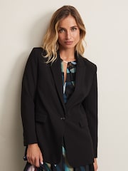Phase Eight Black Crepe Neah Blazer - Image 1 of 6