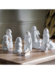 Gallery Home White Christmas Nativity Scene (Set of 11) 130x300x110mm - Image 1 of 4