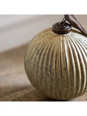Gallery Home Set of 6 Gold Christmas Ashfield Baubles 10cm x 10cm - Image 2 of 3