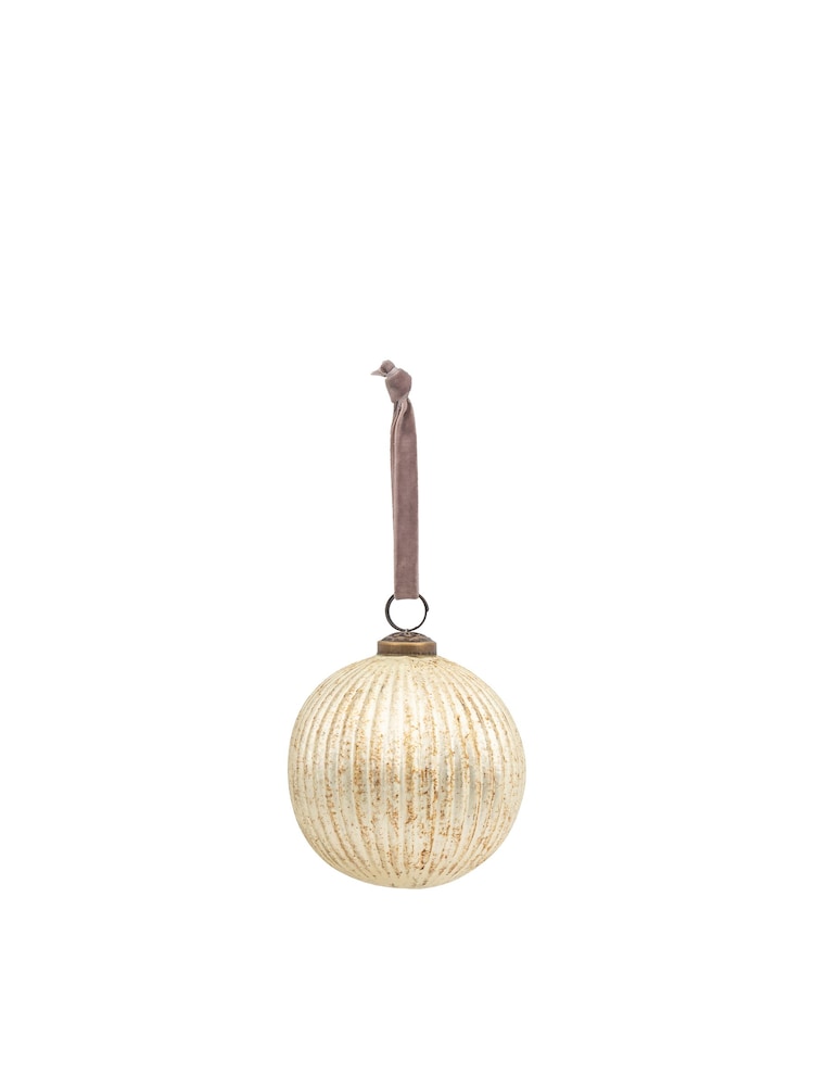 Gallery Home Set of 6 Gold Christmas Ashfield Baubles 10cm x 10cm - Image 3 of 3