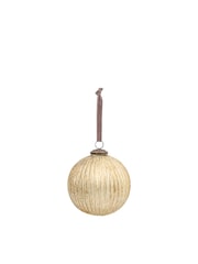 Gallery Home Set of 4 Gold Christmas Ashfield Baubles 12cm x 12cm - Image 3 of 3