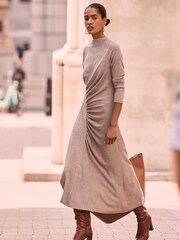 Mint Velvet Cream Jersey Midi Dress - Image 2 of 2
