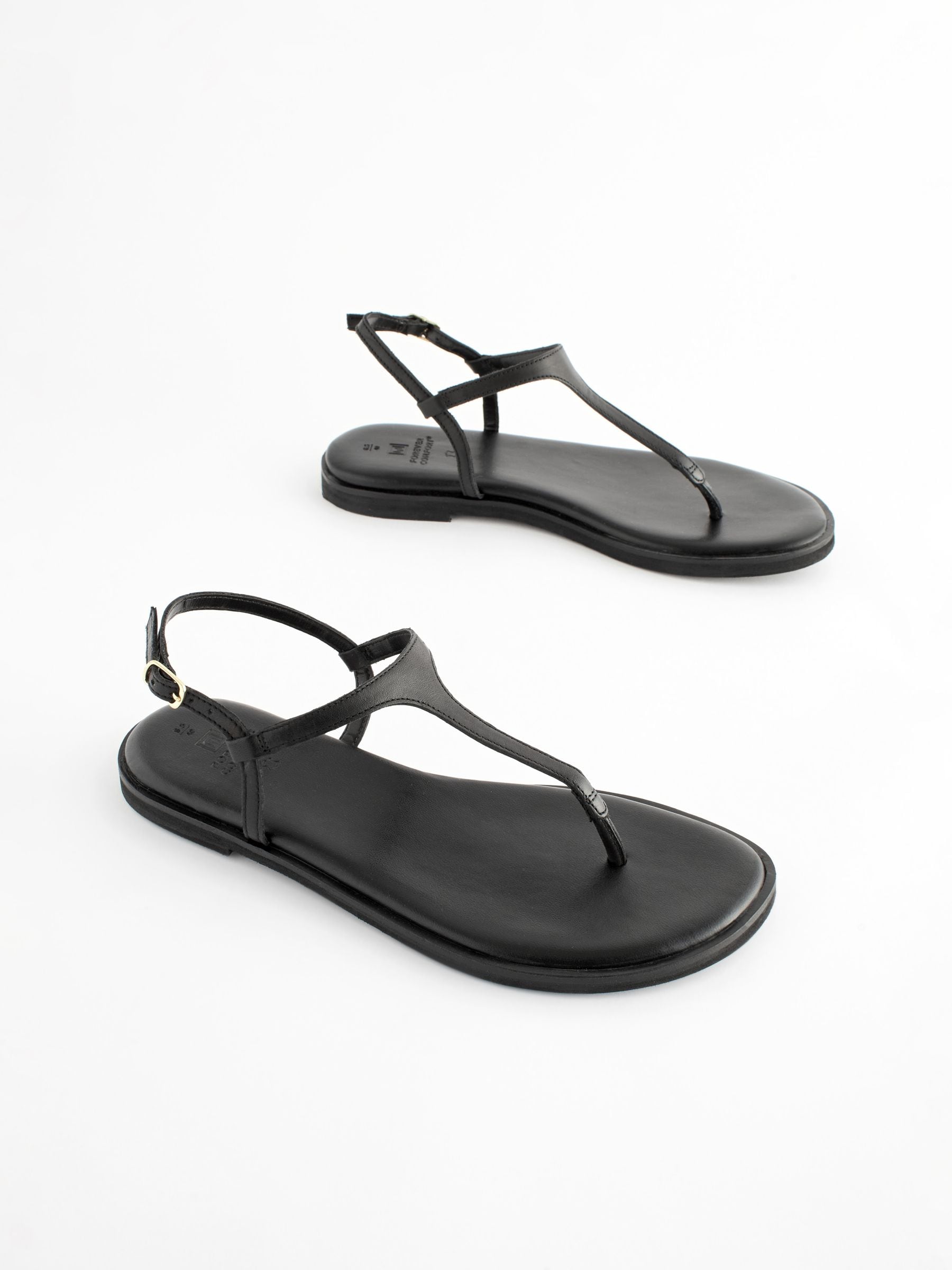Buy Black Forever Comfort® Leather Toe Thong Sandals from Next Luxembourg