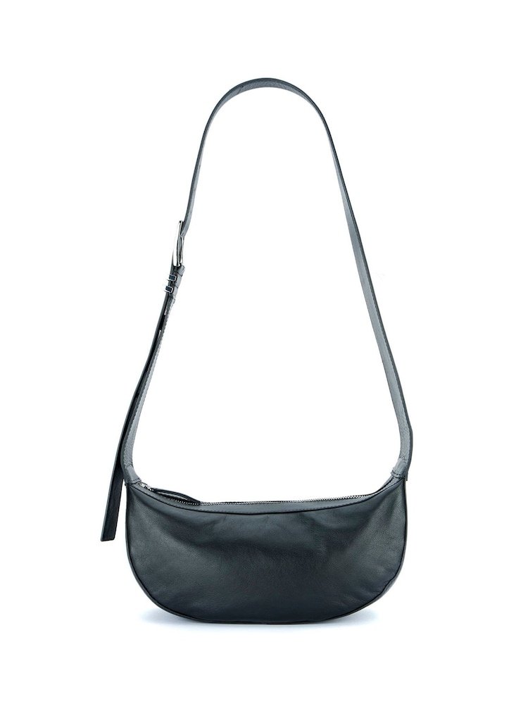 Mint Velvet Black Leather Cross-Body Bag - Image 2 of 3