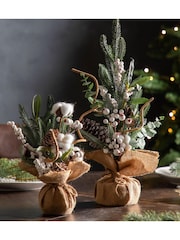 Gallery Home Green Mixed Pine & Cotton Christmas Tree 240x240x500mm - Image 2 of 4