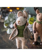 Gallery Home Brown Woodland Trio Christmas Decorations (Set of 3) 90x100x155mm - Image 3 of 4