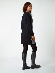 Roman Red Colour Block Knitted Jumper Dress - Image 2 of 5
