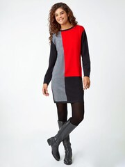 Roman Red Colour Block Knitted Jumper Dress - Image 3 of 5