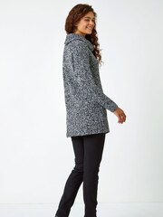 Roman Black Button Roll Neck Wrap Jumper - Image 2 of 5