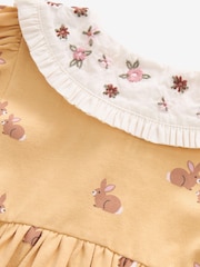 Ockergelb - Kurzarmkleid aus 100 % Baumwolle mit Kragen (3 M.–7 J.) - Bild 3 von 3
