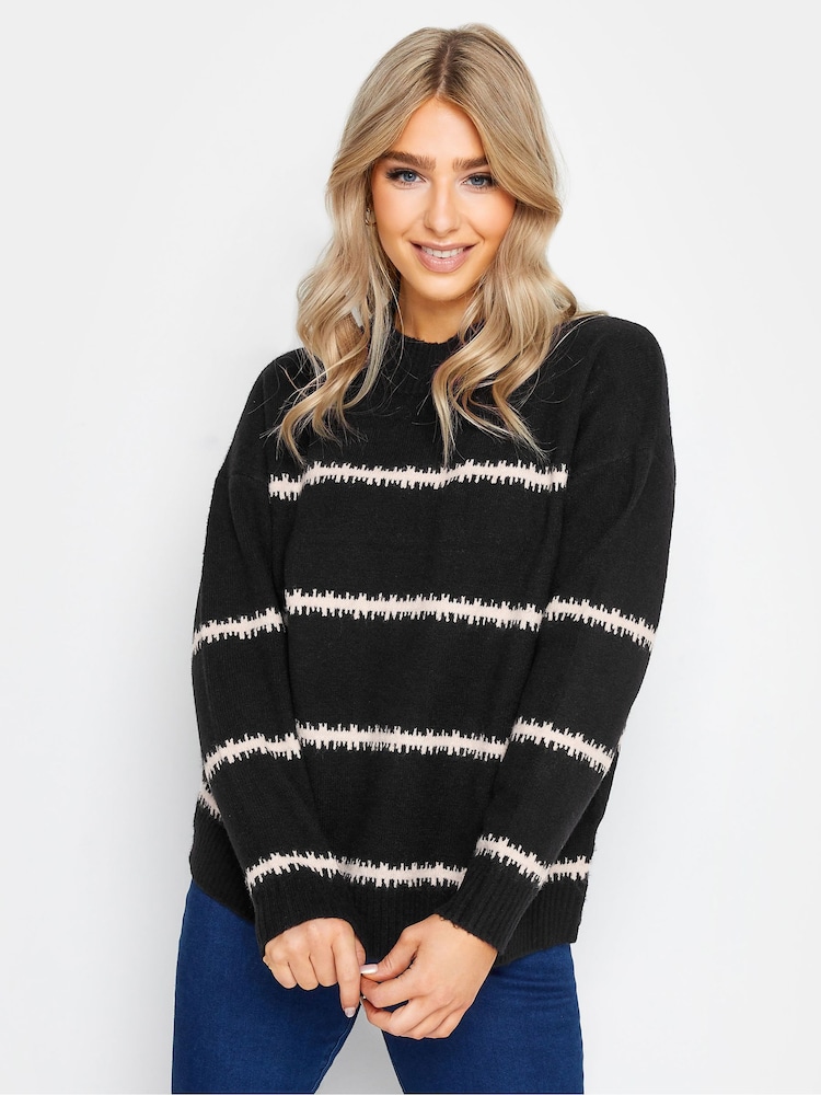 M&Co Black Blurred Stripe Jumper - Image 1 of 4