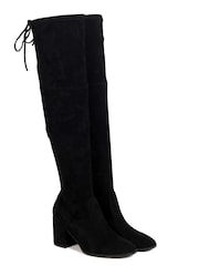 Linzi Black Axel Block Heeled Over The Knee Boots - Image 3 of 4