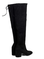 Linzi Black Axel Block Heeled Over The Knee Boots - Image 4 of 4