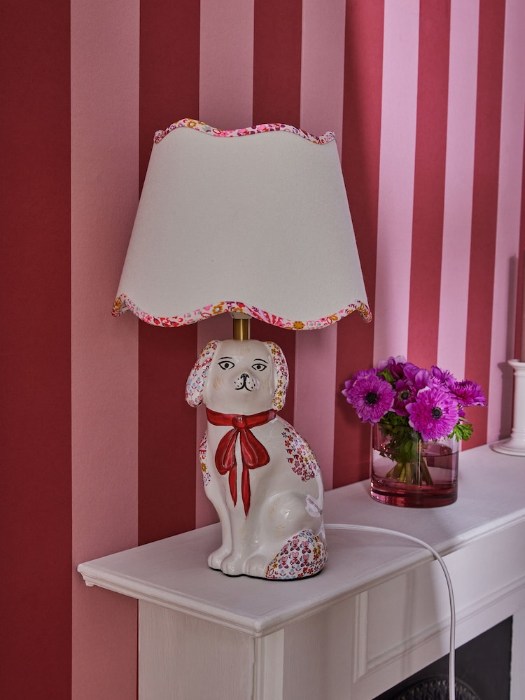 Cath Kidston Cream Ditsy Dog Table Lamp - Image 2 of 7