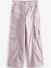 Flieder-Violett - Cargohose aus 100 % Baumwolle mit verstellbarem Bund - Bild 6 von 7