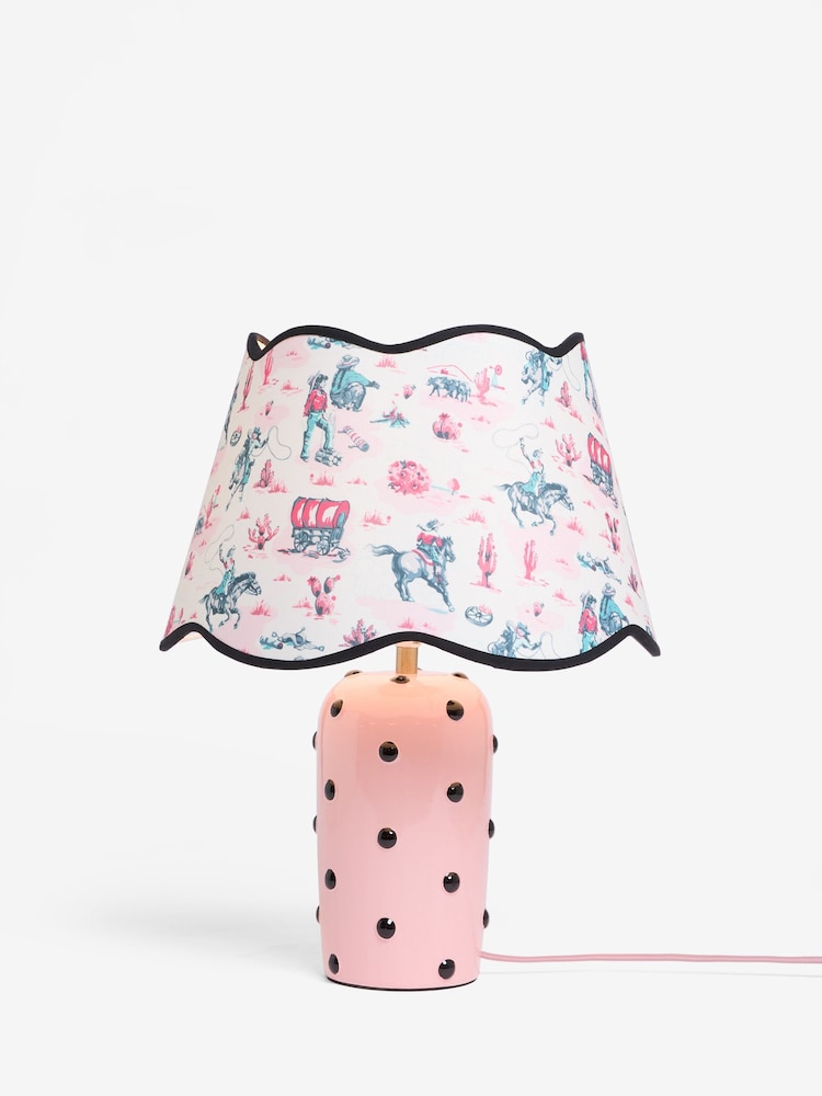Cath Kidston Pink Cowgirl Scallop Spot Table Lamp - Image 6 of 6