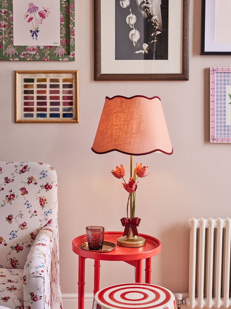Cath Kidston Pink/Brass Tulip Bunch Table Lamp - Image 1 of 6