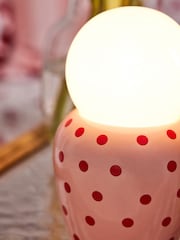 Cath Kidston Pink/Red Button Spot Table Lamp - Image 2 of 3
