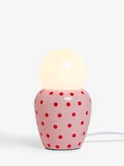 Cath Kidston Pink/Red Button Spot Table Lamp - Image 3 of 3