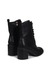 Linzi Black Rylie Lace Up Block Heel Ankle Boots - Image 4 of 4