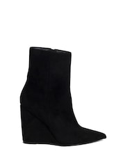 Linzi Black Karis Wedged Ankle Boots - Image 3 of 5