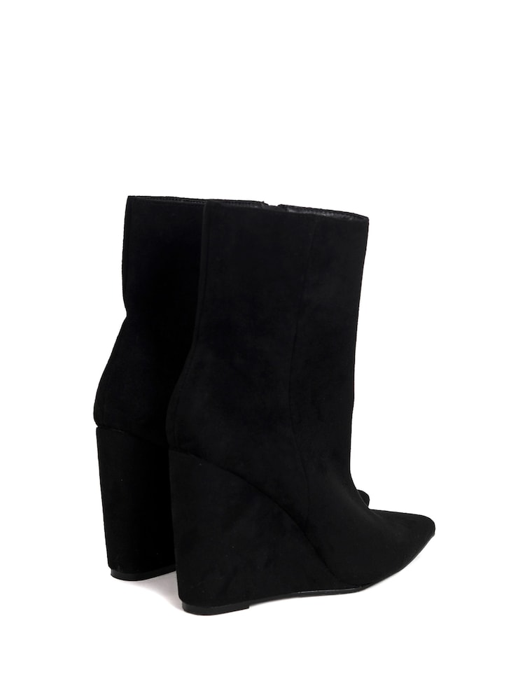 Linzi Black Karis Wedged Ankle Boots - Image 5 of 5