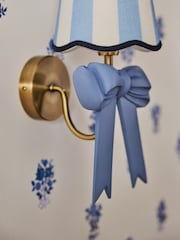 Cath Kidston Blue/White Stripe Canopy Bow Wall Light - Image 3 of 4