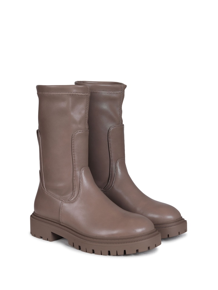 Linzi Grey Pia Pull On Mid Chelsea Boots - Image 2 of 4